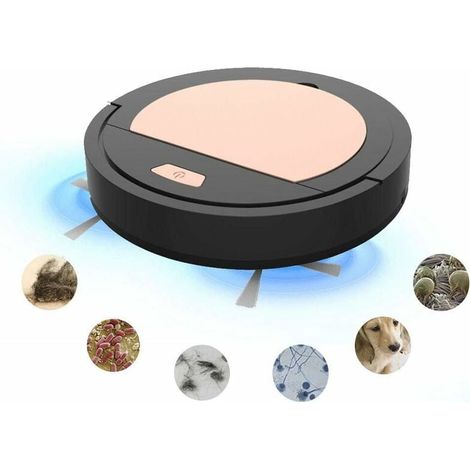 3-in-1 robot vacuum cleaner for the quiet home with powerful suction power (1800 Pa), anti-collision sensor, USB sweeper and mop for pet hair, hard floors and carpets