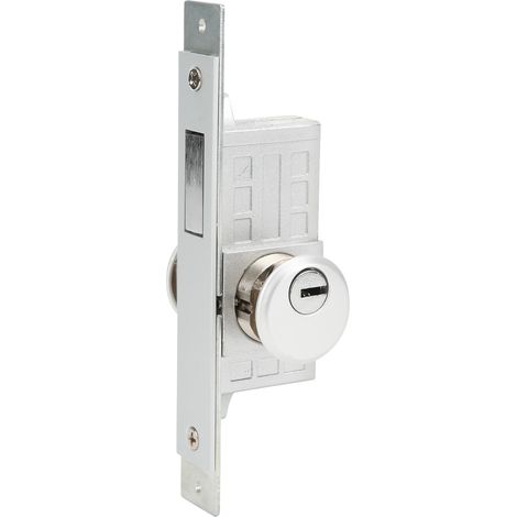 Serrure centrale à cadre vitré pour porte de magasin, robuste et antivol, installation facile, serrure à mortaise avec 3 clés.