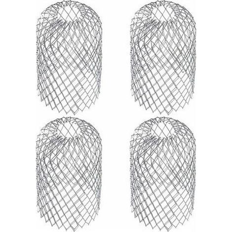 Lot de 4 Gardes de Gouttière en Métal Tamis de Filtre Extensible Crépine de Feuilles Protections de Tuyau de Descente (1/5)