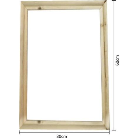 Tapez K Cadre en bois vierge pratique pour peinture diamant 5D et toile à l'huile, cadre'art naturel DIY, ca (1/4)