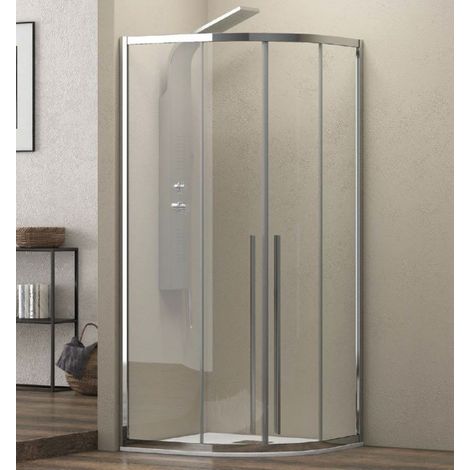 Parois de douche ¼ de cercle ELYSIUM 200 H. 200 cm-Transparent-Transparent-- (1/4)