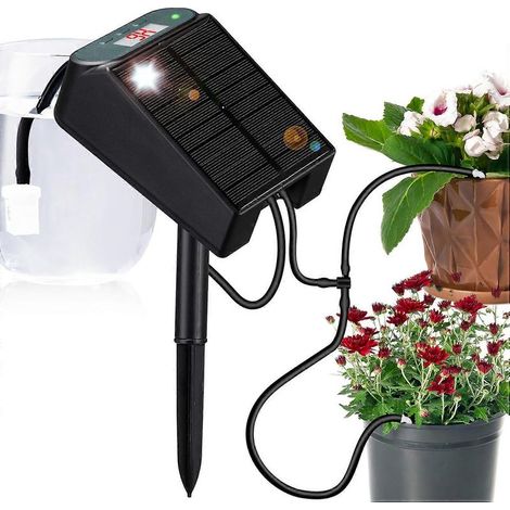 Automatisches Solar-Bewässerungssystem – Solar-Tropfbewässerungsset mit Zeitschaltuhr für 15 Topfpflanzen (1/5)
