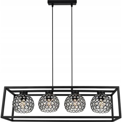 LAMPADA A SOSPENSIONE ELEGANTE GABBIA SFERA DI CRISTALLO (1/5)