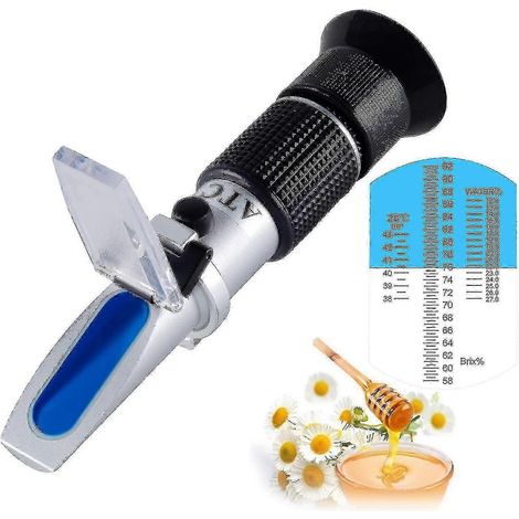 Réfractomètre Brix pour miel avec ATC - plage 58-90 % pour mesure d'humidité (1/4)