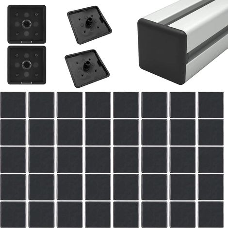 Embouts Extrusion Aluminium 30 x 30 mm, 40 Pièces pour Profilé de Construction Aluminium
