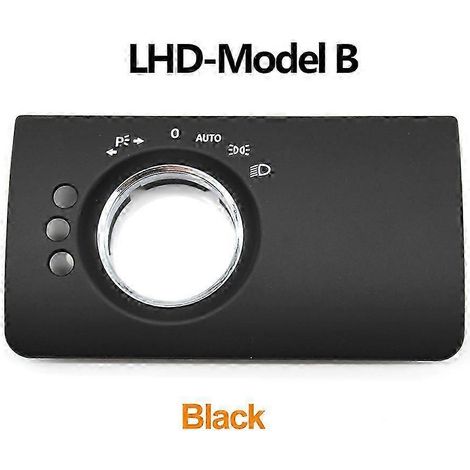 (Modèle B noir LHD) Cache de panneau de commande des phares et des phares pour tableau de bord intérieur de voiture Mercedes Benz ML GL W164 X164 2005-2011 1645450304 (1/5)