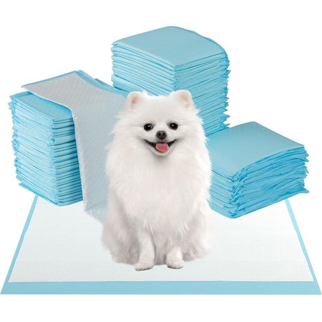 COSTWAY Tappetini Assorbenti per Cani, Tappetini da Interno ed Esterno per Animali Domestici a 6 Strati a Prova di Perdite, Asciugatura Rapida, Monouso per Urine, per Cagnolini (60 x 43 cm) (1/5)