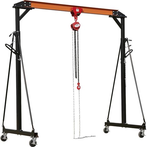 Sealey SG1000KIT Portable Lifting Adjustable Gantry Crane 1 Tonne & Hoist Combo
