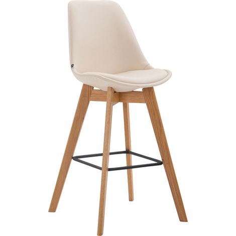 Sgabello Metz in similpelle crema natura (1/5)