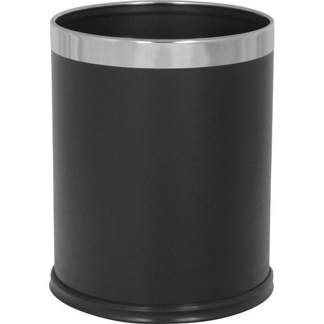 JVD - CORBEILLE effet cuir noir 10L simple paroi - Matériel professionnel (1/2)