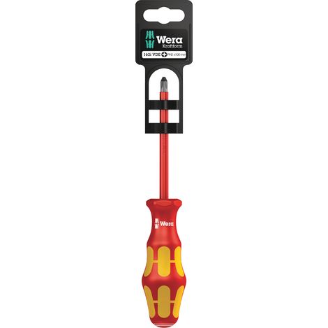 Wera WER006154 Kraftform 162 VDE Insulated Screwdriver Phillips Tip 2 Pt (1/5)