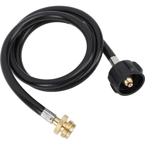 Tuyau adaptateur de propane de 1,2 m (4 pi) pour conversion de propane de 0,45 kg (1 lb) à 9 kg (20 lb) avec raccord en laiton de type QCC1 pour cuisinières à gaz à bouteille de gaz (1/5)
