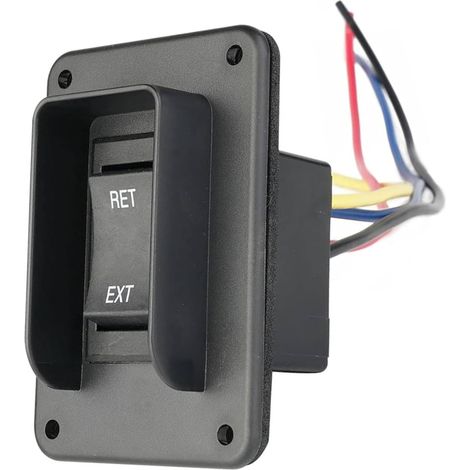 Stabilizer Jack Switch Power Rocker Switch, MAX 30 Amps, 12V/24V, Extend-Retract, 4 Pin Wire Harness, Momentary Reversing Polarity, IP68-Waterproof for RV Boat Truck