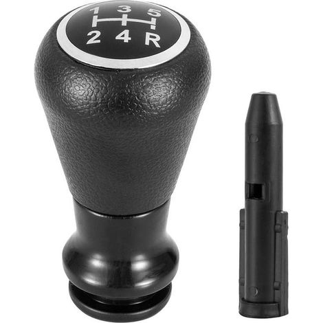 Pommeau de levier de vitesse pour Peugeot 206, Peugeot 207, Peugeot 307, Peugeot 308, 5 vitesses, adaptateur de stylo de changement de vitesse, levier de vitesse de rechange (noir) (1/4)