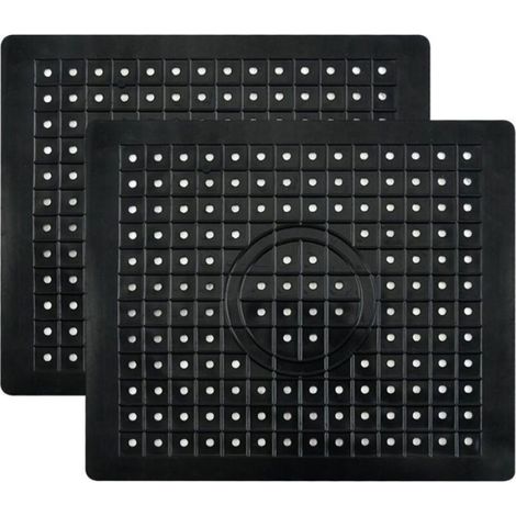 Tapis D'évier - Caoutchouc - Antidérapant - 31,2 x 26,1 cm - Résistant À La Chaleur - Noir - 1 Pièce