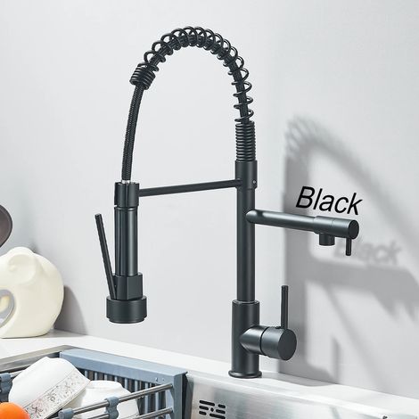 Robinet de cuisine à double bec, robinet d'évier pivotant à 360° (1/5)