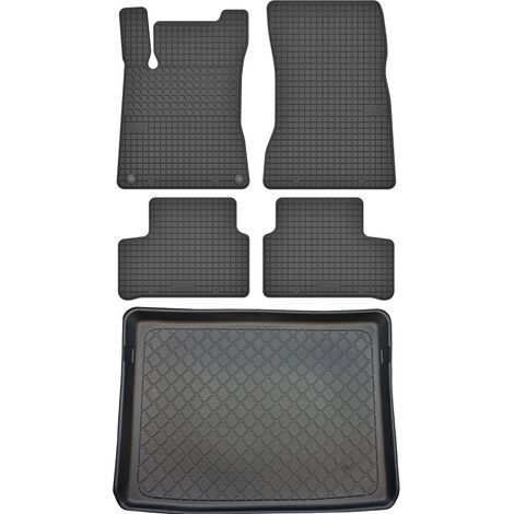 Mercedes Clase B W247 FURGONETA desde 01.2019 SET - Alfombrillas de goma para coche + alfombrilla para maletero