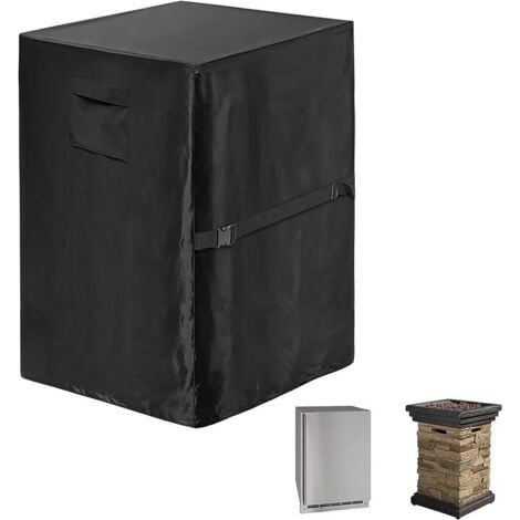 Protection imperméable pour brasero,cheminée Oxford 420D anti-UV avec 2 poignées, housse carrée anti-vent pour meubles foyer terrasse (1/5)