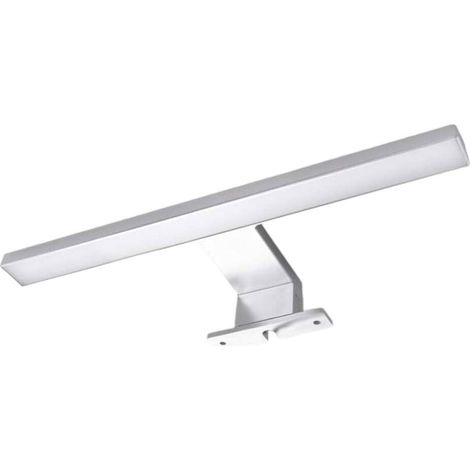 TRADE SHOP - Applique Lampada Led Per Specchio Bagno Con Doppia Istallazione 7w Luce 4000k Ip44 500p - Argento (1/5)