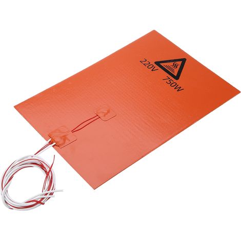 Accessoires pour imprimante 3D : Coussin chauffant en silicone pour lit chauffant (220 V 750 W 200 x 300 mm) (1/5)