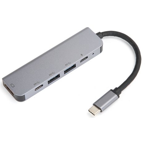 Hub USB-C 5 en 1, HDMI, convertisseur multifonction 4K haute définition PD (1/5)