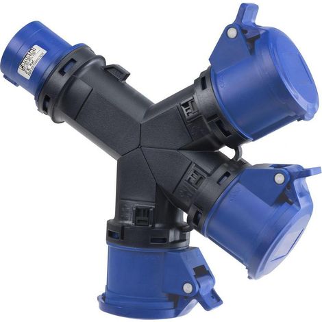FAMATEL 15009 - Adaptador 3 tomas 3P+N+T 32A 380V