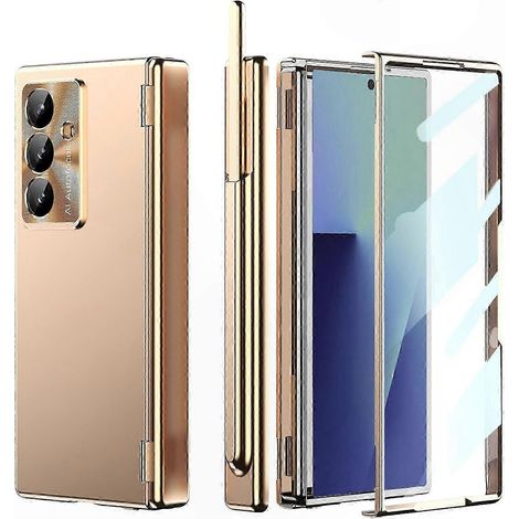 Vollständige Schutzhülle mit Stifthalterung, kompatibel mit Galaxy Z Fold 7, Scharnierverriegelung, inklusive Displayschutzfolie, schlankes und leichtes Design, stoßfeste Hartschale (1/5)
