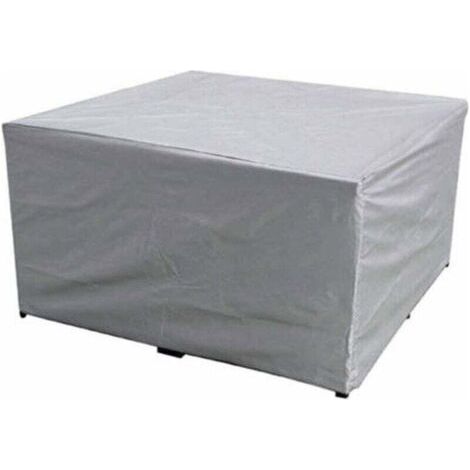 150x150x75 CM Housse de protection pour meubles de jardin, tissu en polyester imperméable, pour table et chaises de jardin, anti-UV, pour table de jardin rectangulaire et chaises (1/4)