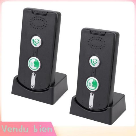 Interphone sans fil 2 voies, aucun réseau nécessaire, réponse en un, IP54, étanche à la pluie, volume réglable, espace ouvert (1/4)