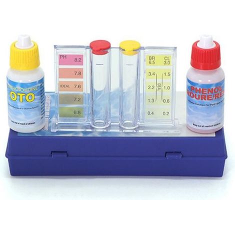 Kit De Test Piscine Et Spa - Ph Et Chlore Libre - Pour Analyse Eau Piscine Intérieure Extérieure Et Jacuzzi - 100 Tests (1/4)