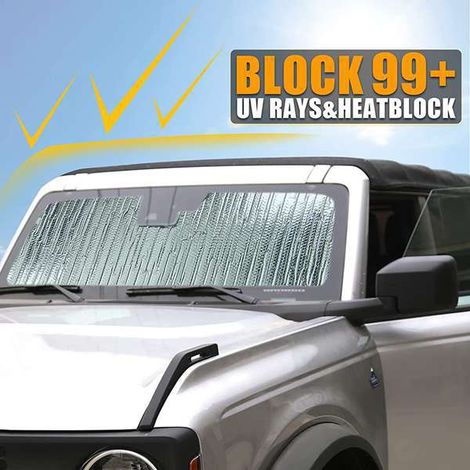 1 silver aluminum foil sunshade type A for the windshield, automotive interior fittings for Ford