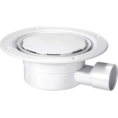 AKW VSG1 Valve Gravity Shower Gully Shower Waste Horizontal Outlet - White