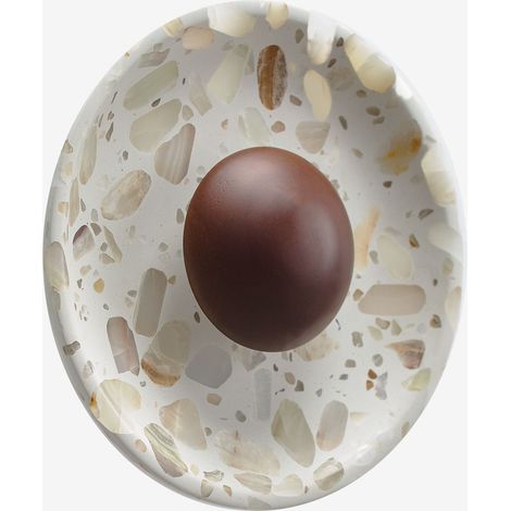 Aplique de pared Ø25 cm LED en piedra natural y madera Giuliano SKLUM (1/5)