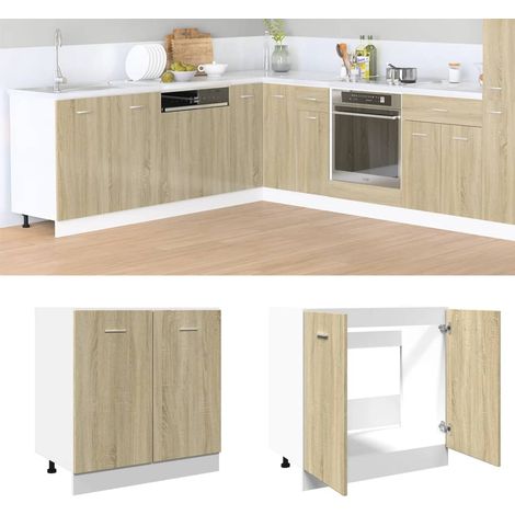 vidaXL Mobile Sottolavello “Lyon” Rovere Sonoma 80x46x81,5