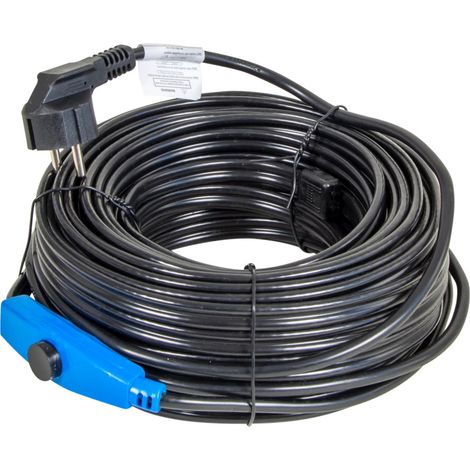 Horizont – Câble chauffant antigel 24 m – 384 W – Thermostat intégré +3 °C – Résistance à -45 °C – Protection conduites d'eau et plantes