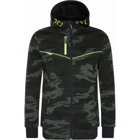 Jacke - NINE WORTH - Botta 1509 Camouflage / Fluo Gelb T.S