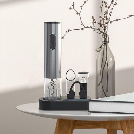 Elektrischer Weinöffner, automatischer elektrischer Korkenzieher mit Folienschneider, batteriebetriebener Weinöffner mit Folienschneider (1/5)