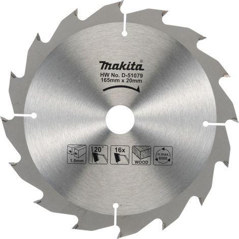 Hojas de sierra de carburo de madera estándar, para sierras circulares MAKITA