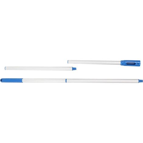 Perche télescopique en aluminium à 4 sections, 1,6 mètre, accessoire de nettoyage pour épuisettes et têtes d'aspirateur. (1/5)
