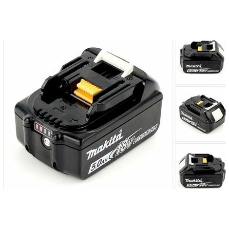 Batterie originale 18V 5Ah Li-ion – Compatible avec plus de 200 outils Makita LXT – Témoin de charge intégré – Remplace BL1815N, BL1820, BL1830