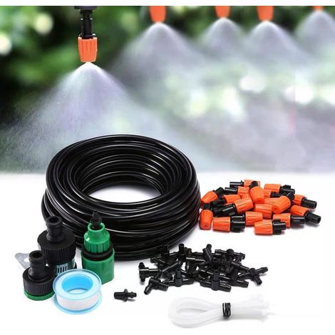 Automatisches Sprühbewässerungssystem, Garten-Tropfbewässerungssystem-Kit mit Zerstäubung (20 m/787,4 Zoll)