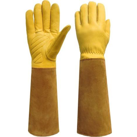 pair Linghhang – Gants de protection pour épines et ronces – Cuir façon velours – Taille 11.5cm – Résistance à l'eau et aux huiles – Confort optimal