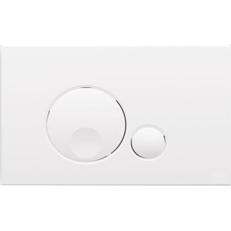 Plaque de commande Globe double débit blanche en ABS - Regiplast (1/6)