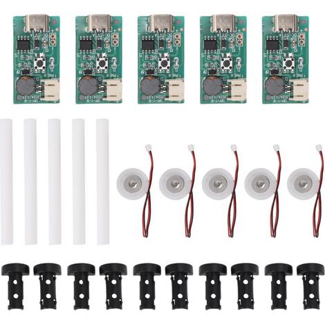 Módulo de humidificación, 5 piezas, placa atomizadora USB, placa de circuito impreso para equipo de incubación experimental DIY -Crezuo (1/4)