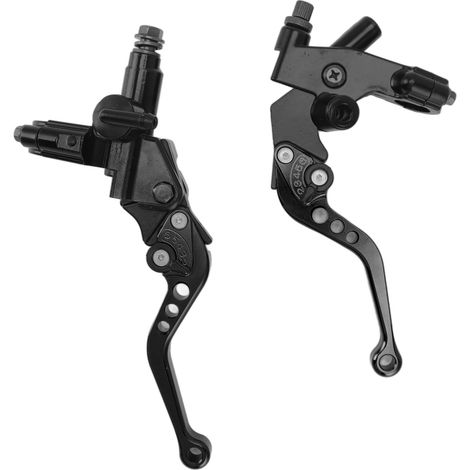Motorradbrems- und Kupplungshebel, hydraulischer Hauptbremszylinder mit Ausgleichsbehälter, Austauschset für Suzuki, schwarz, Paar (1/5)