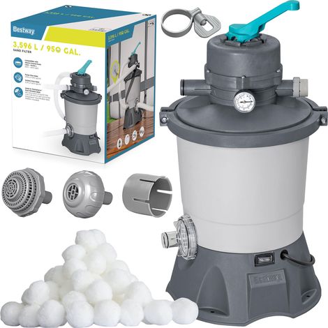 Bomba de arena para piscina Bestway 58515 + bolas filtrantes 3596 l/h (1/5)