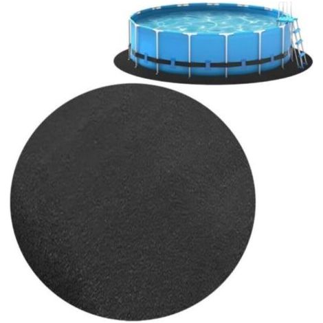 Tapis de sol pour piscine hors sol rond 4,6 m – Matériau géotextile durable – Protection contre perforations et déchirures – Installation facile (1/4)