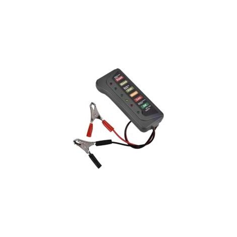 Probador de batería y alternador, probador de batería de 12 V, analizador de carga de batería de coche y moto de 12 V, comprobación de arranque, probadores de batería digitales LED - Crezuo
