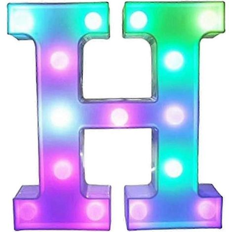 Lettres lumineuses LED colorées avec télécommande, initiales lumineuses pour bar et fête, décoration pour la maison - 25-26 pouces (1/5)
