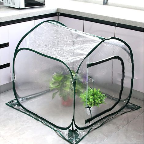 Serre Transparente, serres Portables for Le Jardin Couverture de Pot de Fleurs d'intérieur et d'extérieur Petites Plantes Growhouse Plante d'hiver Abri de Protection Contre Le Gel,80x80x80CM (1/4)